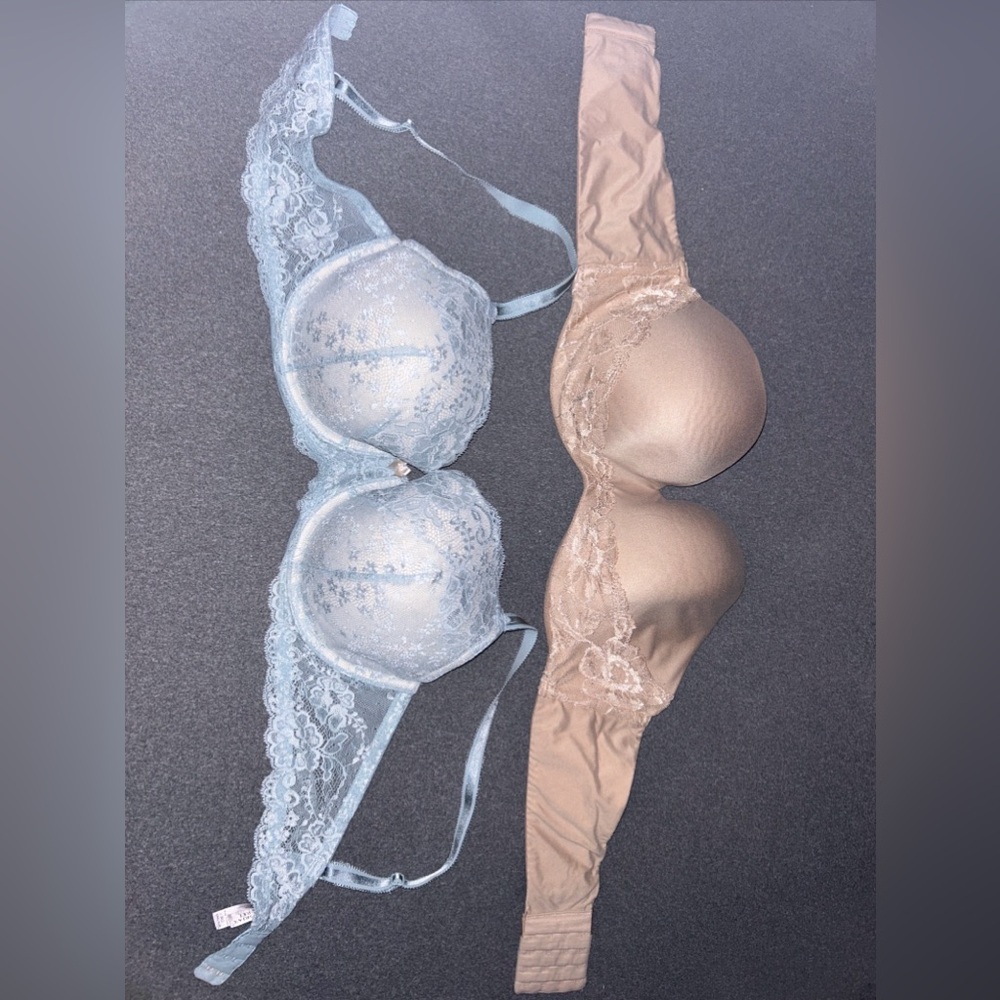 Victoria Secret Bras Strapless And Lace 38 D